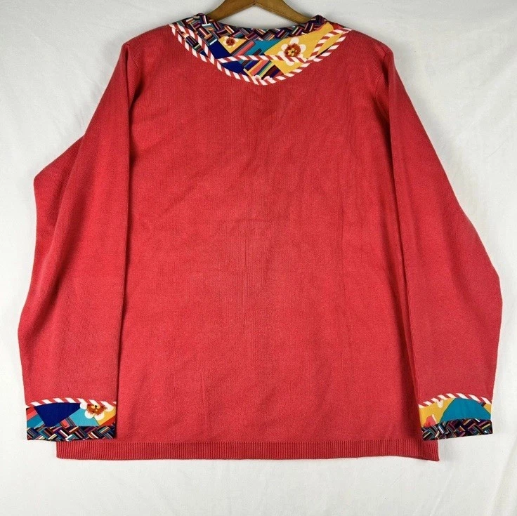 Art To Wear Koos Of Course Jacket Cardigan Pockets Abstract Silk  Y2K VTG 1X - Image 2 of 4