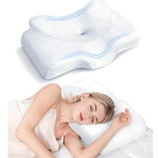 Cervical Pillow for Neck Pain Relief, Hollow Design Odorless Memory Foam Pill...