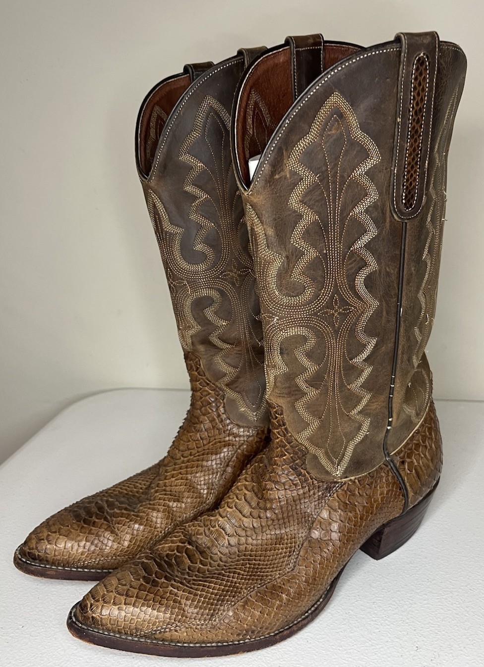 Vintage Larry Mahan Boot Collection Python Snake … - image 2