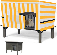 Feral Cat House Cover for Zipper Outdoor Cat House Cover for Winter Feral Cat Ho