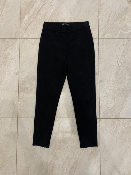 Women ZARA Trousers Black Velvet 38 / M / 46