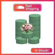 24 PCS Round Floral Foam Blocks,Green Wet Foam Block,Dry Floral Foam,Wet Florist