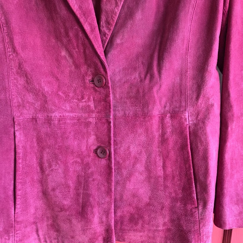 Siena Raspberry Wine Button Front Long Sleeve Lea… - image 3