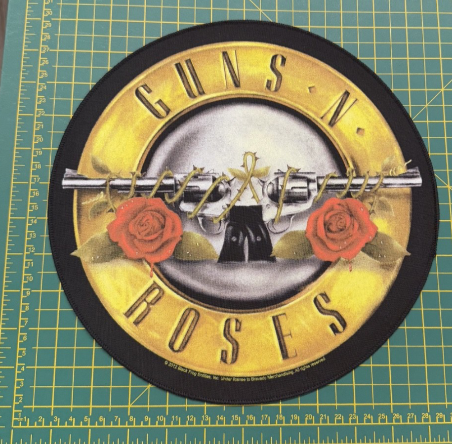 Guns N' Roses Bullet Logo Large Size  Sew On Back Patch Officially Licensed