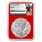 2023 $1 American Silver Eagle NGC MS70 Black Label Red Core