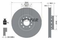 Textar Bremsscheiben Textar Pro Ø 323Mm AußEnbelüFtet Beschichtet FüR Vag 921221