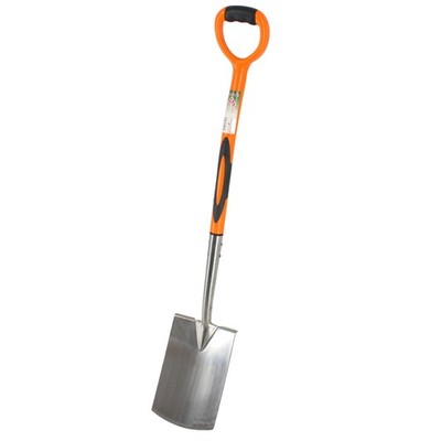 Edelstahl Spaten mit D-Griff Gartenspaten Wurzelspaten Spade Edelstahlspaten