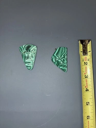 Malachite Facial pendant Charms image 3