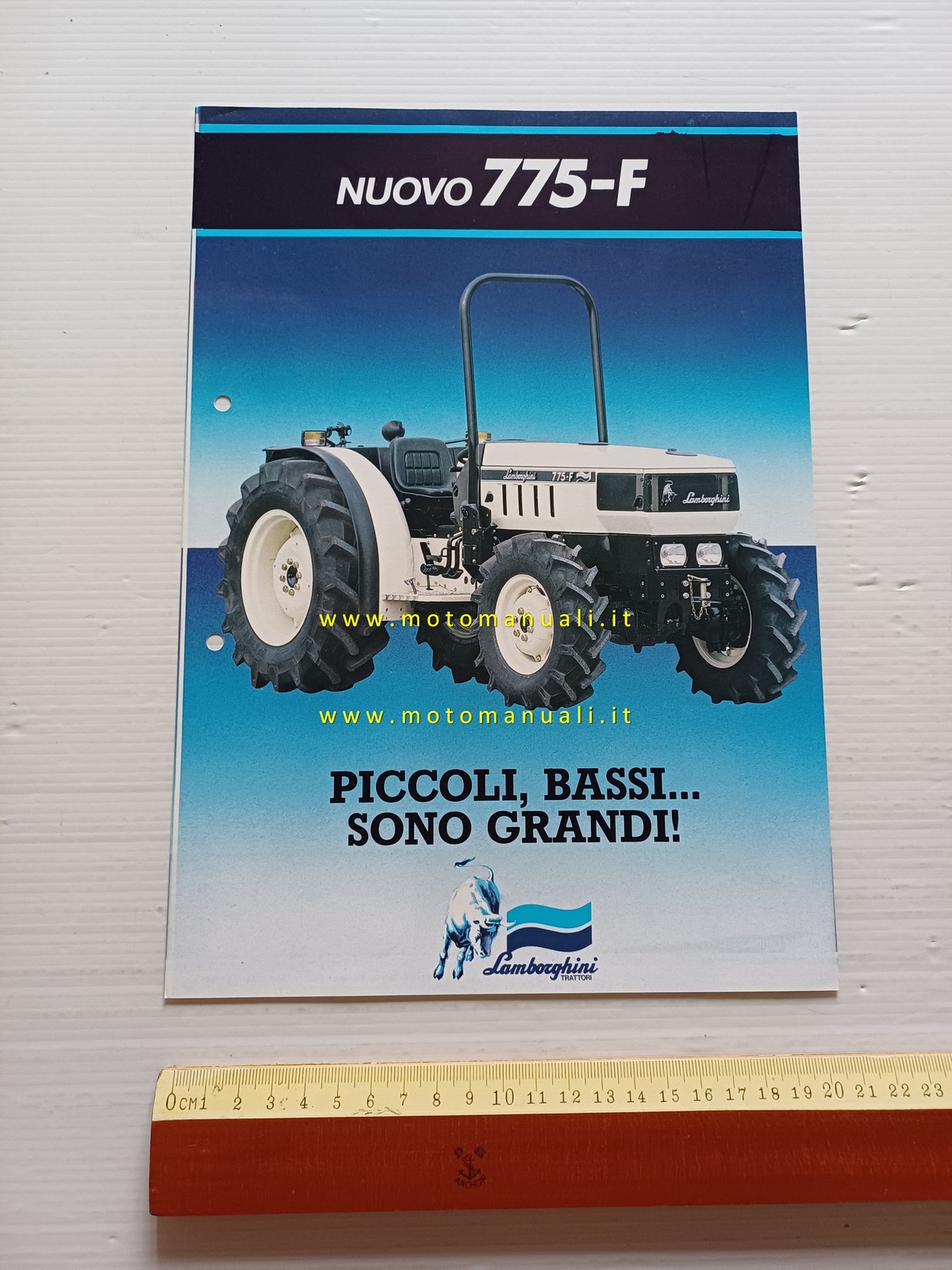 Lamborghini trattore 775 F 1988 depliant italiano originale