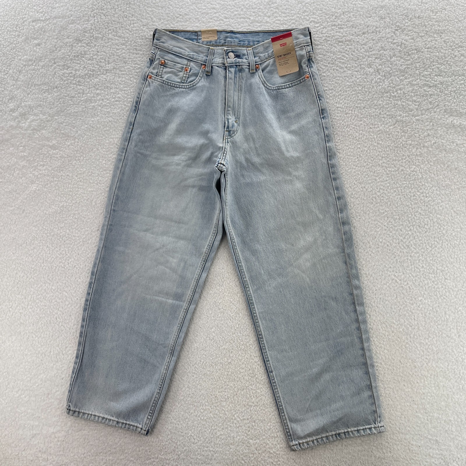 Levis Jeans Mens 34x32 Blue 578 Baggy Light Wash Denim Y2K Skater Wide Leg NEW
