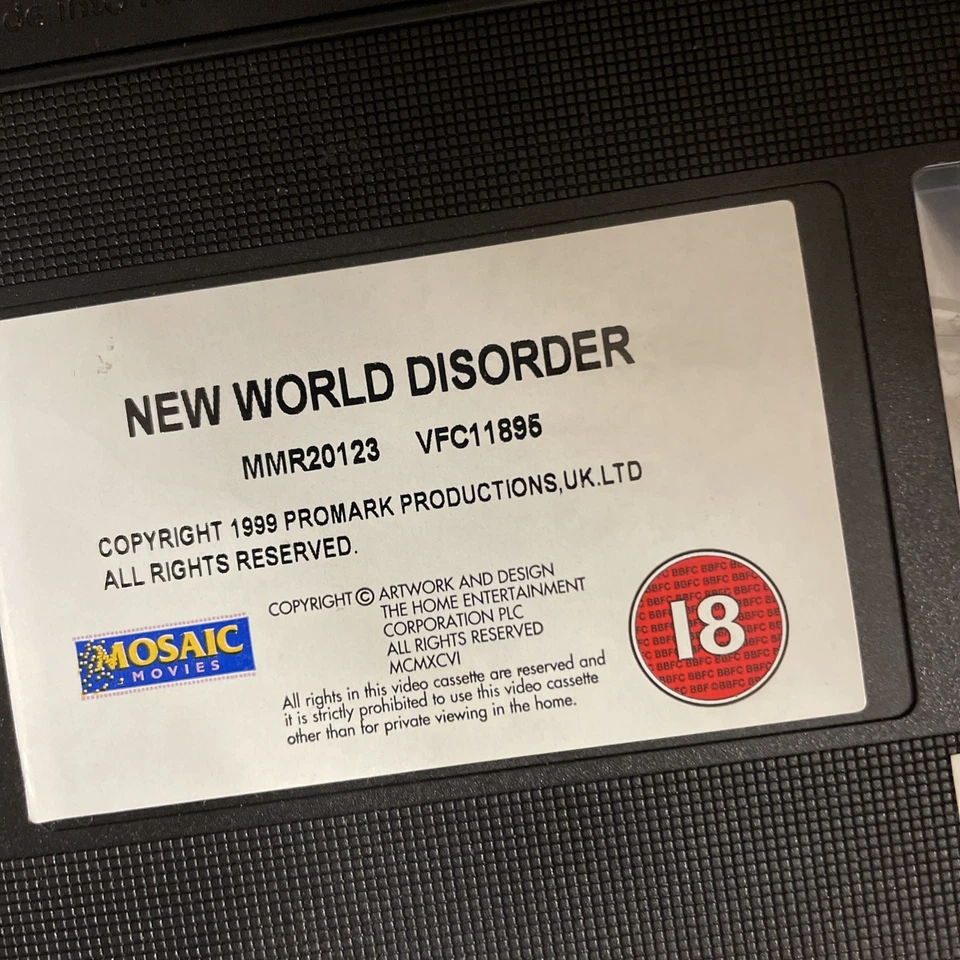 NEW WORLD DISORDER - Big Box Ex-rental VHS - Rutger Hauer - 90s Hacker Action - Image 3 of 4