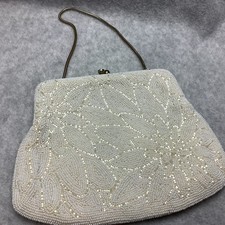 Vintage Hand Made In Japan With Italian Beads Beaded Clutch Purse Evening Bag