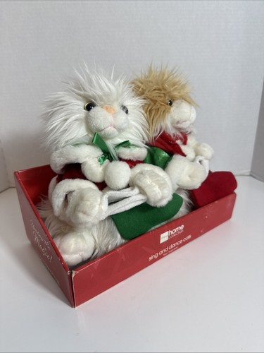 Animated Singing Christmas Cats Sings Jingle Bells T. L. Toys TL Toys Stockings - Picture 2 of 8
