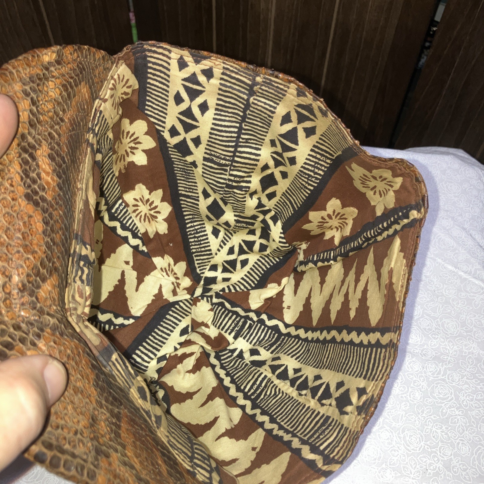 Genuine Python Snakeskin Baseball Cap With Sewn I… - image 11
