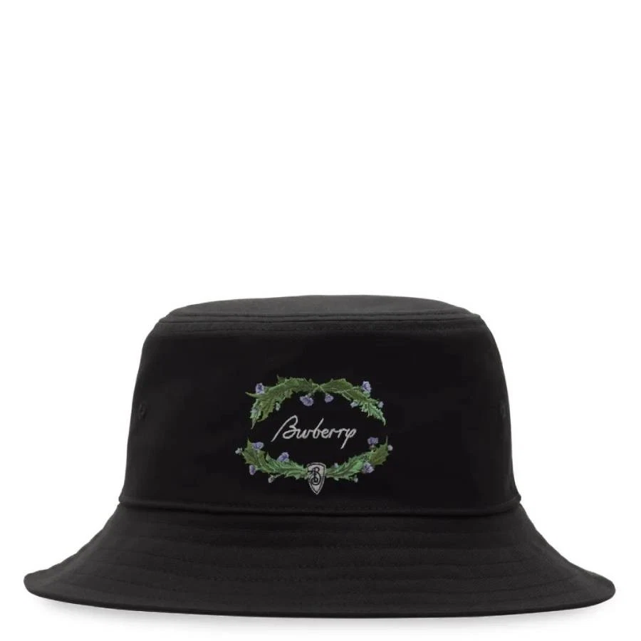 Burberry Thistle Logo Embroidered Bucket Hat