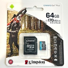 Kingston Canvas Go Plus 64GB MicroSD Card  SD Adapter