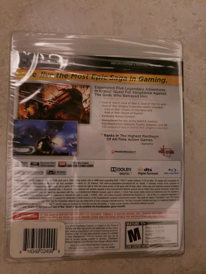 God of War Saga (Sony PlayStation 3, 2012) Nuovo di zecca - Immagine 2 di 2