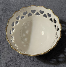 Lenox Heart Candy Bowl 24 Karat Gold Made In USA
