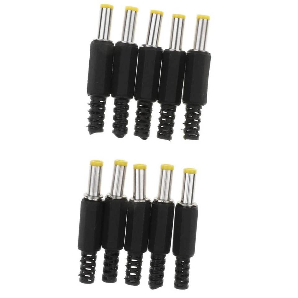 10 Pieces DC5525 Power Plug Male 5.5mm*2.5mm Connector Adapter Black - Image 2 of 4