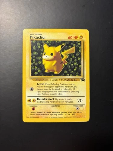 Pikachu - #1 WOTC Black Star Promo - Pokémon TCG - 1999 - LP