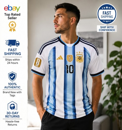 Adult Unisex Argentina Soccer Jersey Lionel Messi #10