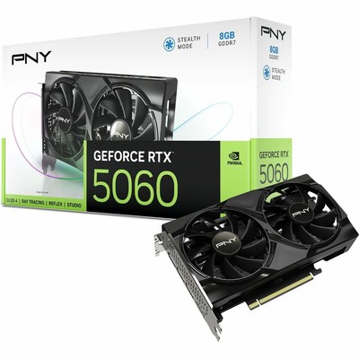PNY GeForce RTX 5060 8GB GDDR7 Dual Fan VCG50608DFXPB1 Graphics