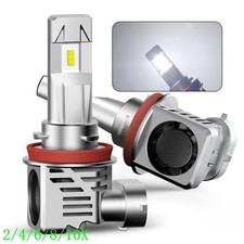 Plug&Play AUXITO H11 H8 LED White Headlight Bulb Replace Halogen Hi/Lo Beam 2/4X