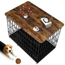 Dog Crate Topper Wood 42 Inch Table Collapsible Kennel for Decorative ,