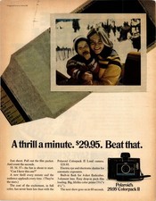 Polaroid Colorpack II Camera Ad Magazine Print Full Page Color 1970s AD103