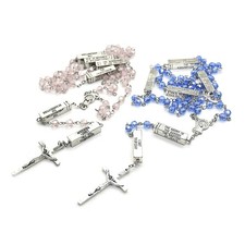 Cystal Beads for Cross Long Chain Necklaces Cuboid Prayer And for Cross Crucifix