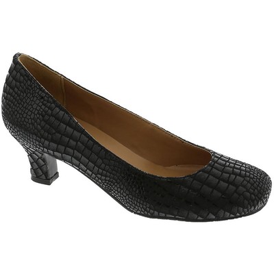 Array Womens Flatter Black Suede Kitten Heels Shoes 10 Wide (C,D,W) BHFO 6343