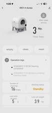 NEO-A duoqu Automatic Self-Cleaning Cat Litter Box, App Monitoring, White