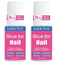 Super Strong Nail Glue for Nail Tips,Acrylic Nails and Press on Nails,Built i...