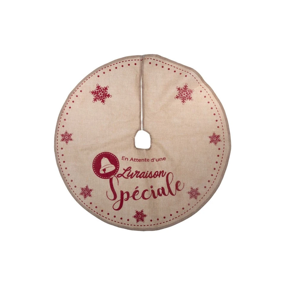 Tapis pour Sapin Jute "Vintage" 90cm Naturel - Photo 1/2