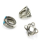 Caroline Pollack Relios Sterling Turquoise Necklace Cuff Rings Lot of 7 #S5579-5 — photo 9