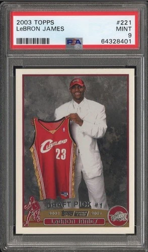 2003 Topps #221 LeBron James RC Rookie Card PSA 9 Mint Draft Pick