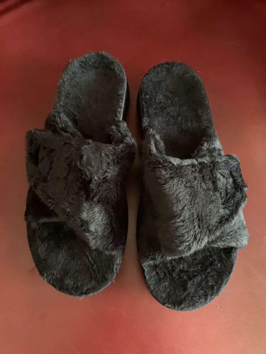 SOLLBEAM Fuzzy House Slippers With Arch Support Orthotic Heel Cup