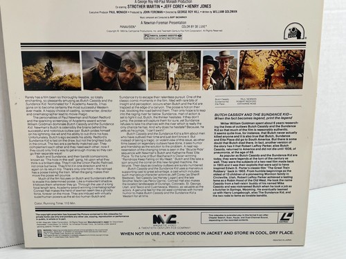 Butch Cassidy and The Sundance Kid Laserdisc 1981 - Extended Play Edition - Picture 8 of 8