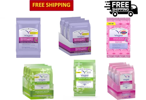 Vagisil Wipes Feminine Hygiene in Resealable Pouch, Gyne Tested & Hypoallergenic