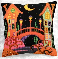 "Bridge to fairy tale" Front Cushion Cross stitch kit for Pillow 5257