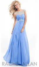 Rachel Allan 6934 Periwinkle Blue Pageant Gala Gown Dress SALE NWT sz 2