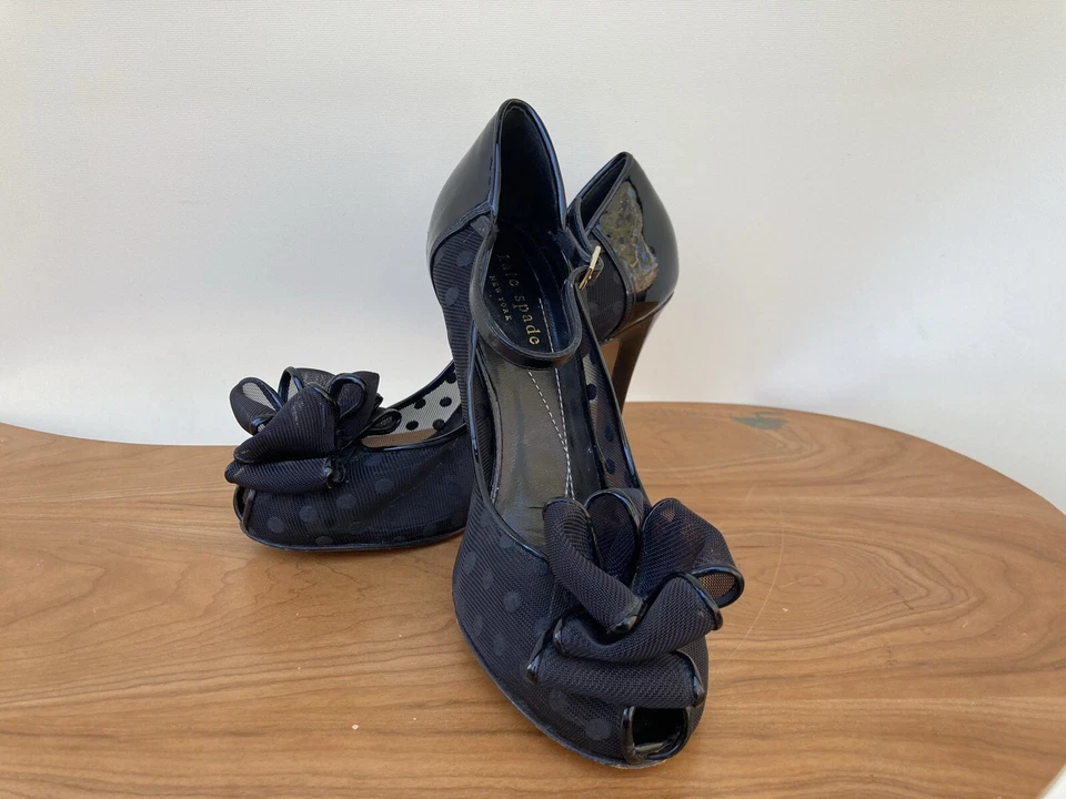 Сетка Kate Spade Didi в горошек - черная - размер 7,5 - Изображение 3 из 4