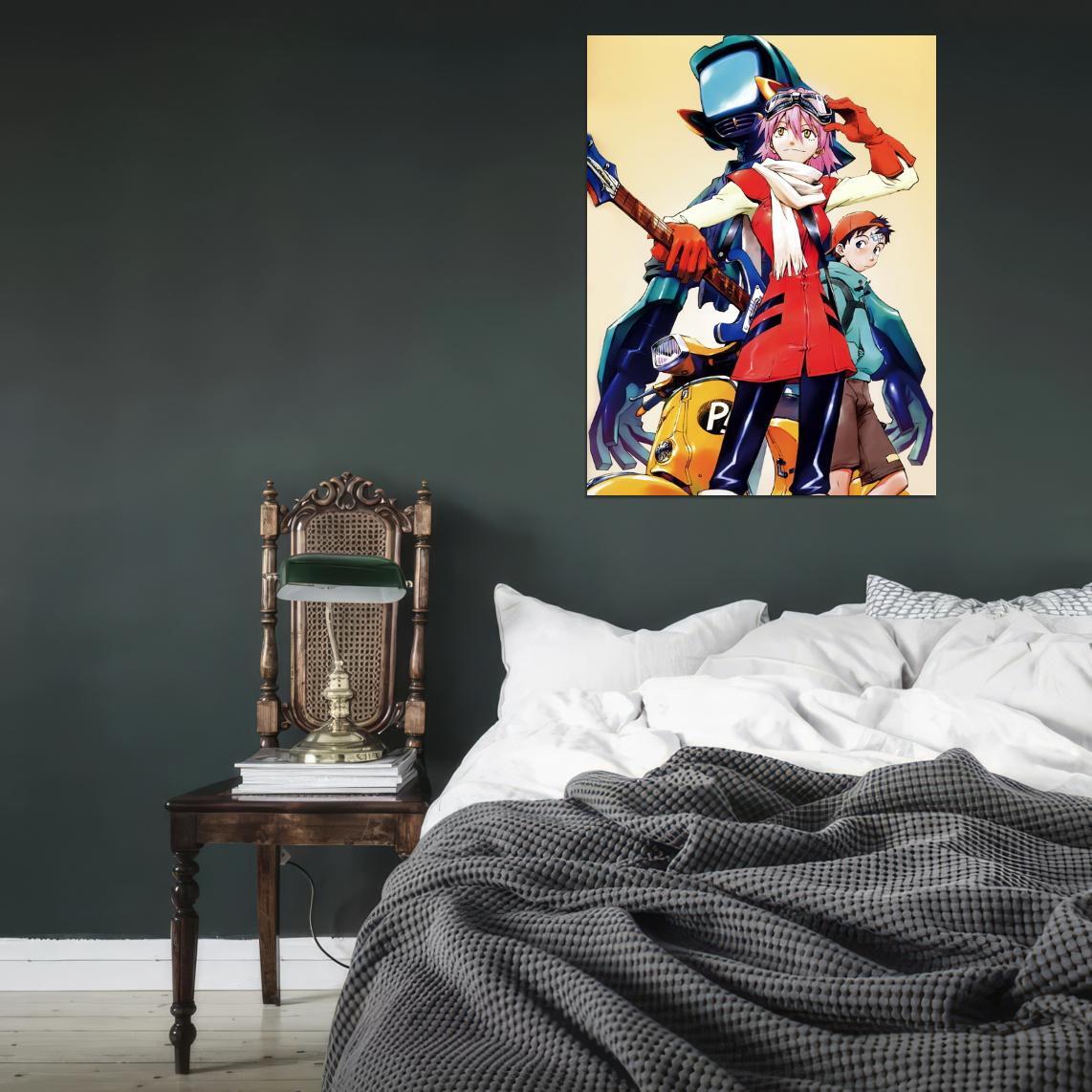 V2175 FLCL Haruko Haruhara Painting Anime Manga Art Decor WALL