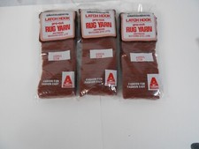 3 Vintage Columbia Minerva Latch Hook Yarn 2.5" HENNA 3218 320 Pieces per Pack