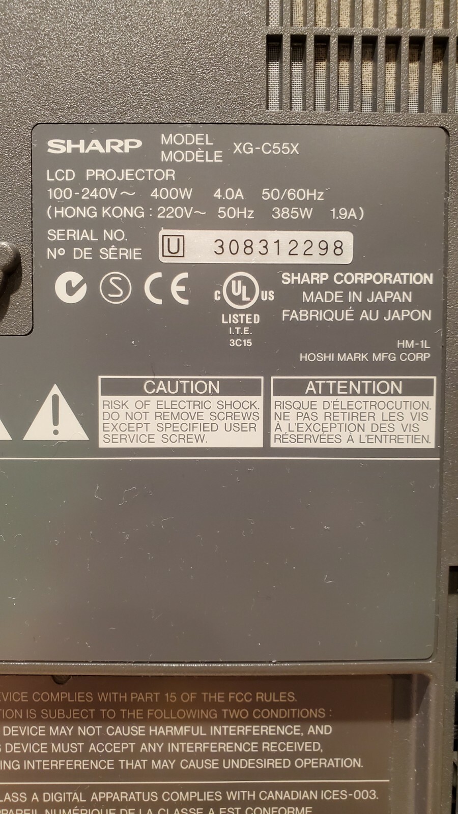 Sharp Xg C55x Lcd Projector 3000 Lumens Excellent Mint Tested Ok For Sale Online