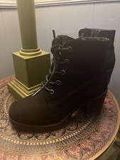Girls Boots Size 2m With Heels.