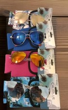Lot 4X Foster Grant Caliblue Sunglasses with Pouch Women'sUV Pink Blue Gold Red