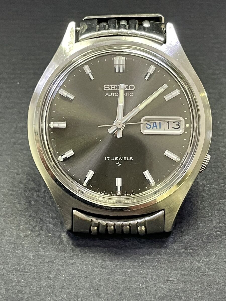 Vintage SEIKO 7009-8028 automatic Gray DIAL DAY DATE SS Vintage SEIKO 7009-8028 automatic Gray DIAL DAY DATE SS