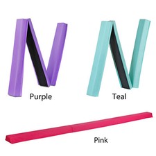 9' Full Size Folding Floor Balance Beam For Home Gymnastics And Tumbling 3 Color