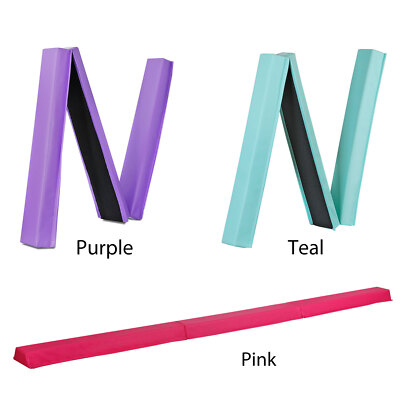 9' Full Size Folding Floor Balance Beam For Home Gymnastics And Tumbling 3 Color